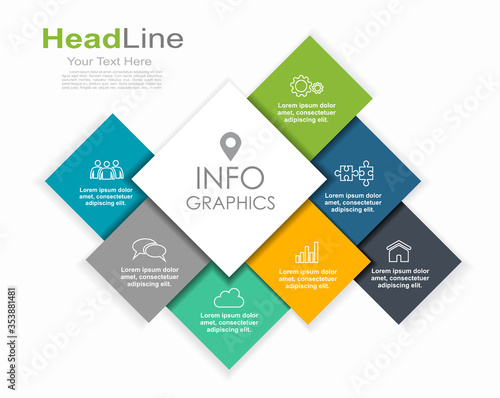 Infographic design template with place for your data. Vector illustration.