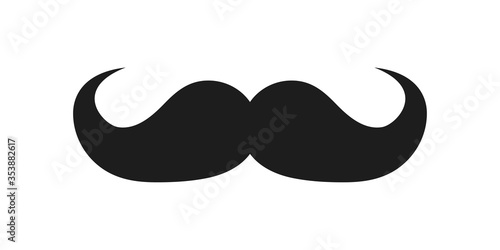 Retro mustache icon. Moustache symbol in vintage style. Vector illustration