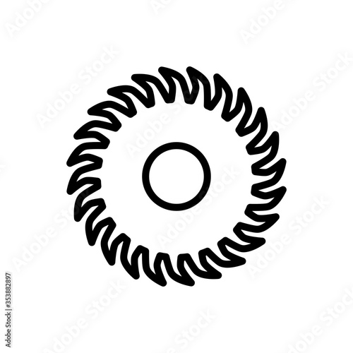 Saw blade line icon