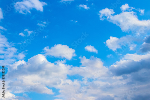 Blue sky with white clouds in sunny weather