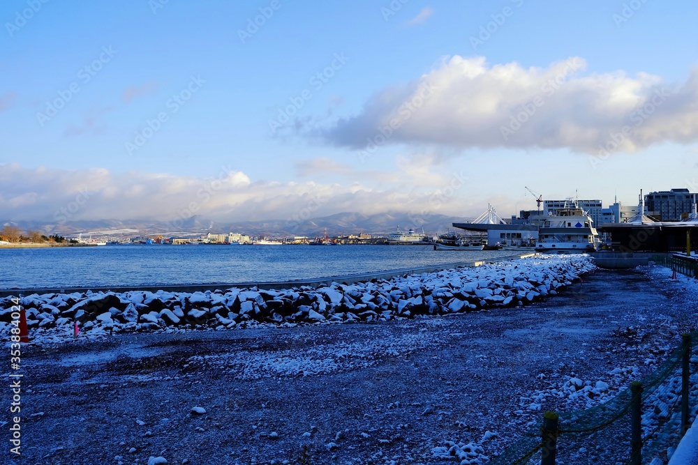 Hakodate Bay in Winter Time. Hakodate is a Famous Tourist Attraction in Hokkaido, Japan.