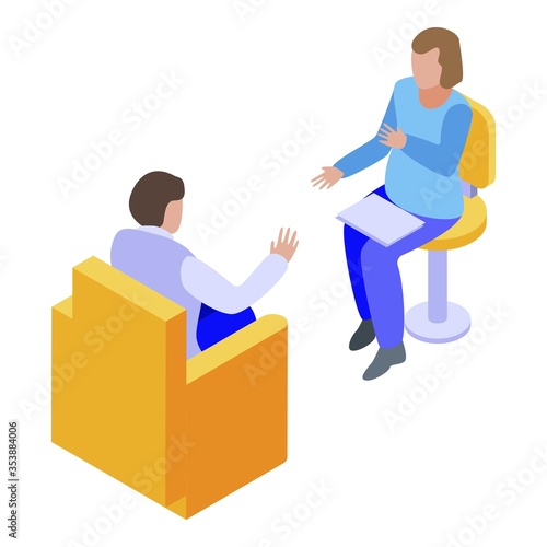 Psychologist session icon. Isometric of psychologist session vector icon for web design isolated on white background