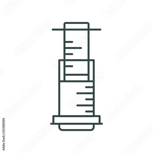 aero press for coffee, line icon