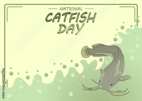 National Catfish Day, Horizontal Poster Template