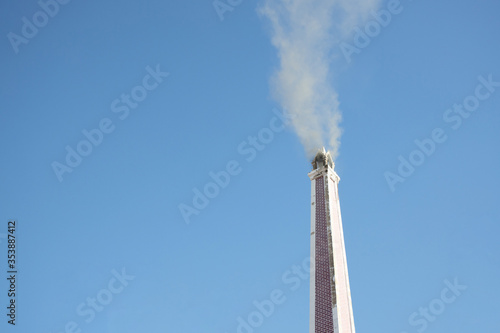 Photos Closeup of Crematoriums with Smoke