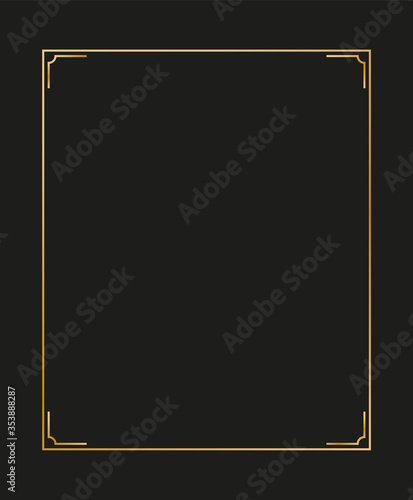 Vector illustration of art deco borders and frames. Creative pattern in the style of the 1920s for your design. EPS