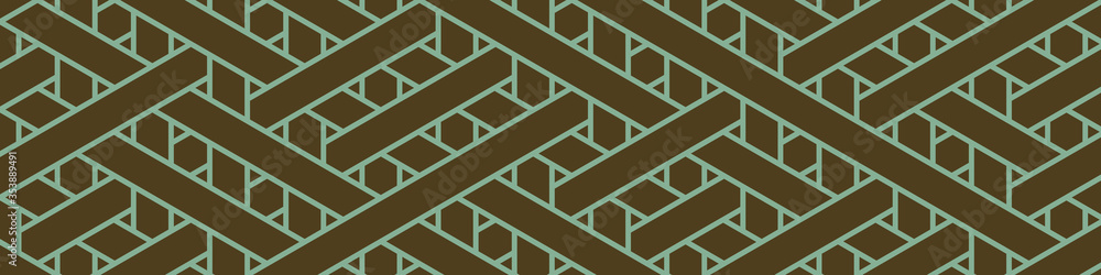 Obraz premium Colour Hexagon Tile Connection art background design illustration