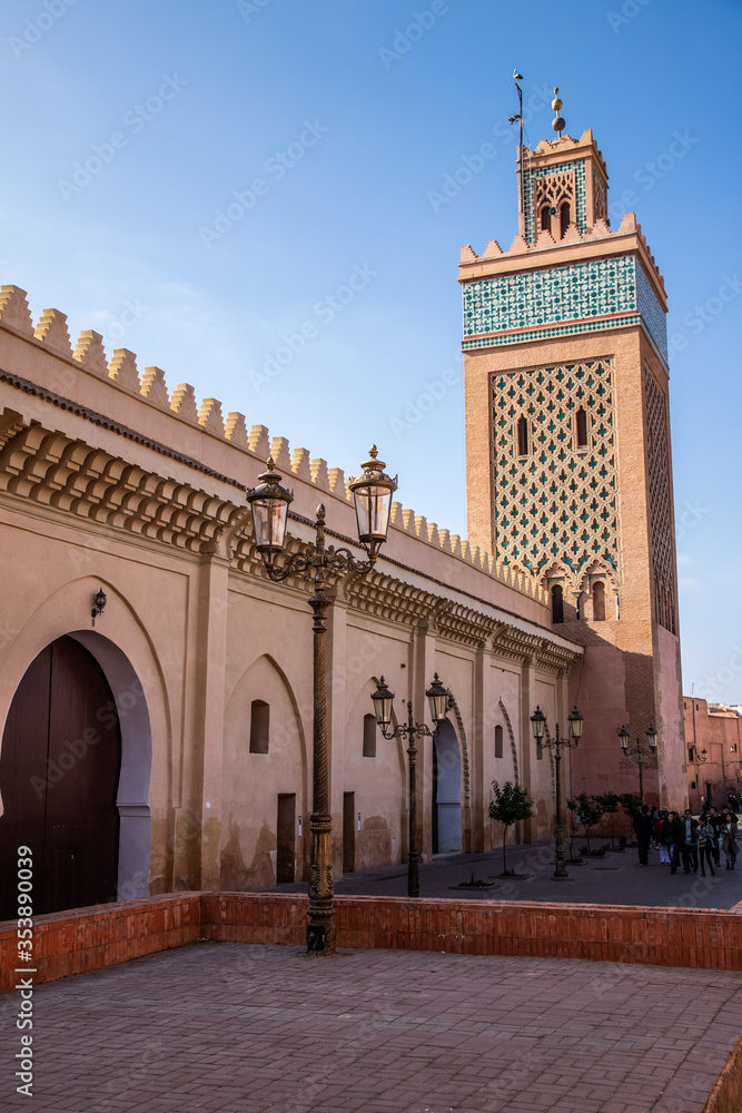 view of Moulay El Yazid Mosque, Marrakesh, Morocco