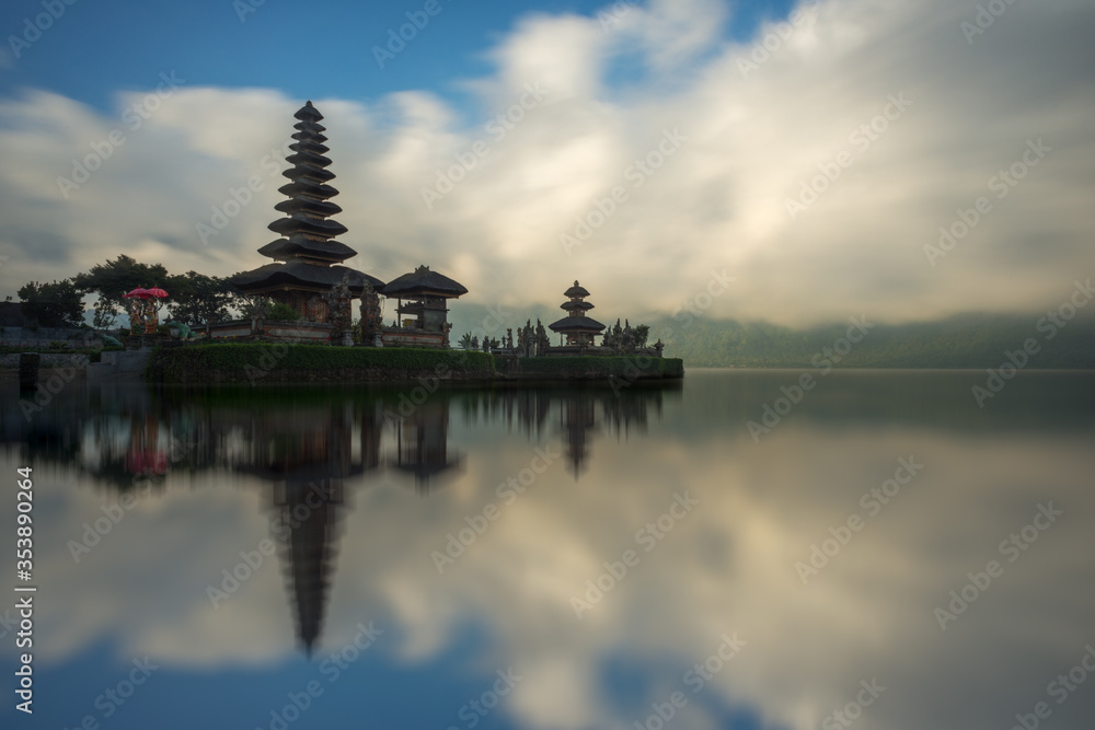 Pura Ulun Danu temple on a lake Beratan. Bali, Indonesia.