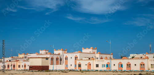 Sticker view of Dakhla, a city of Western Sahara, Morocco