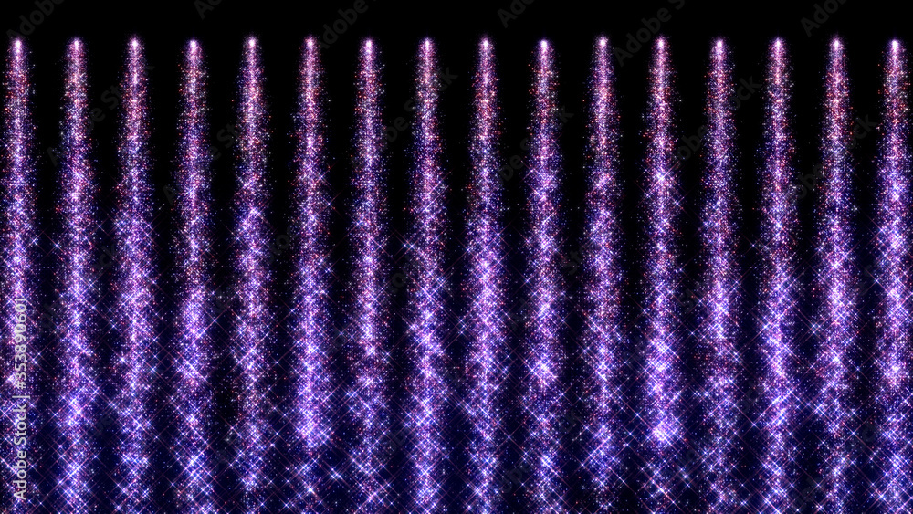 Light waterfall fireworks star particle 3D illustration background. Light waterfall fireworks star particle 3D illustration background.