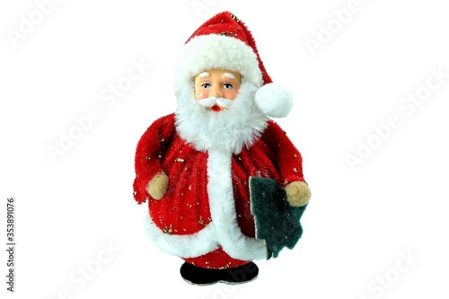 Santa Claus Ornament Isolated on White Background.