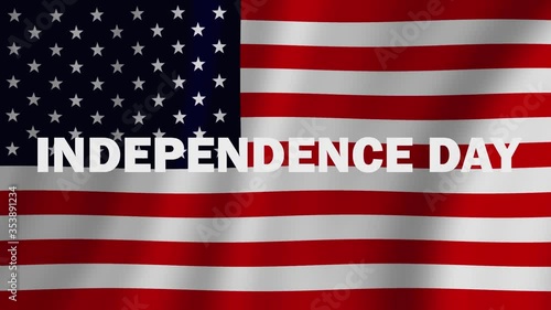 American flag waving video in wind. Realistic United States Flag background. USA flag for Independence Day, 4th of july US American Flag Waving 1080p Full HD footage. USA America country flags video