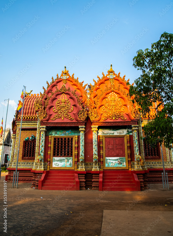 Wat Hanchey, a Buddhist temple near Kampong Cham city, Cambodia