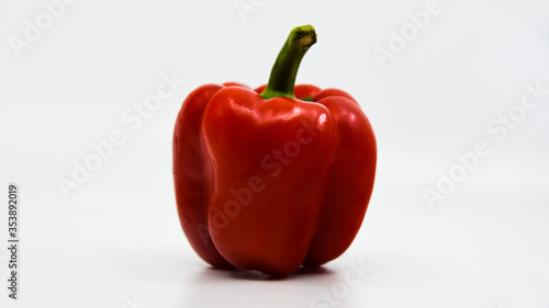 Red pepper with a white background