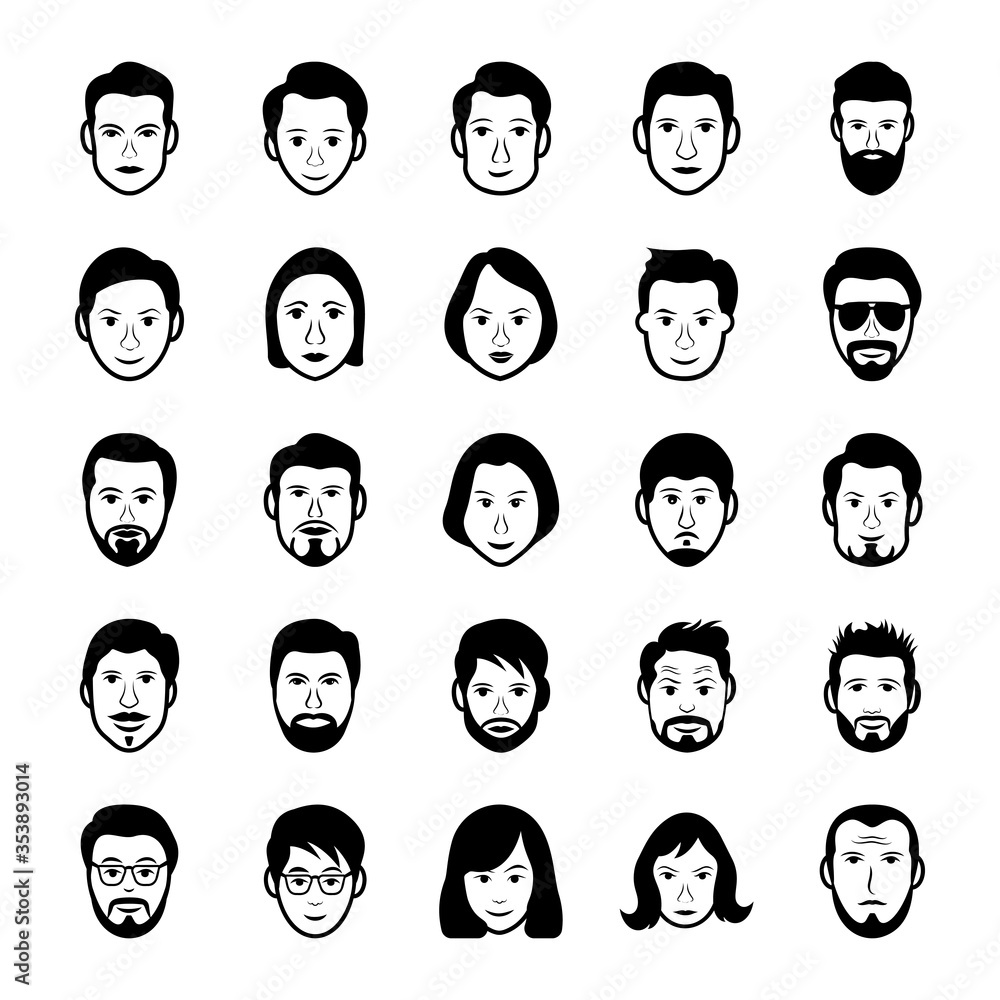 Pack Of Human Faces And Avatars
Pack Of Human Faces And Avatars