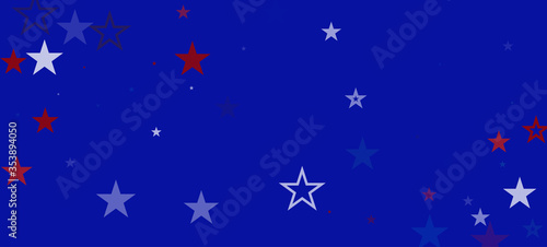 National American Stars Vector Background. USA 4th of July 11th of November President's Veteran's Independence Labor Memorial Day 