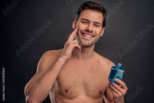 Bilde på lerret Handsome young bearded man isolated