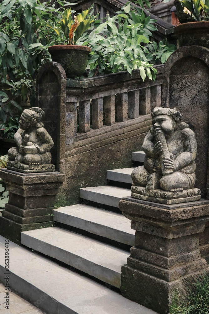 Traditional Balinese stone sculpture Traditional Balinese stone sculpture