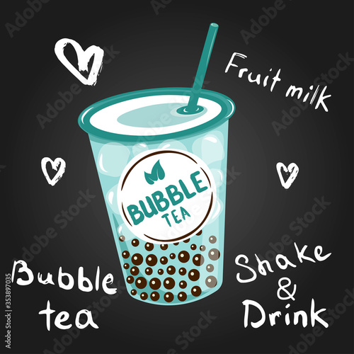 bubble tea glass