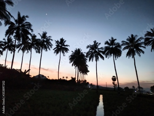 sunset on the beach in thailand