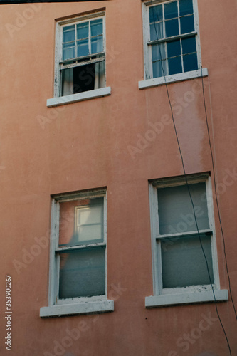 old windows on the wall