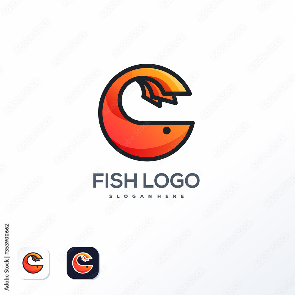 fish logo template ready to use