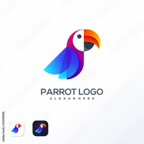 parrot logo template ready to use