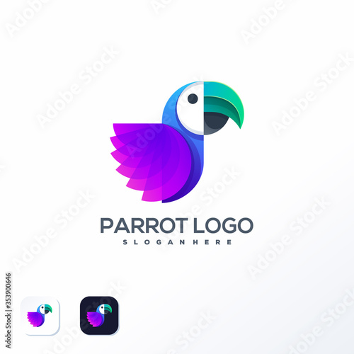 parrot logo template ready to use