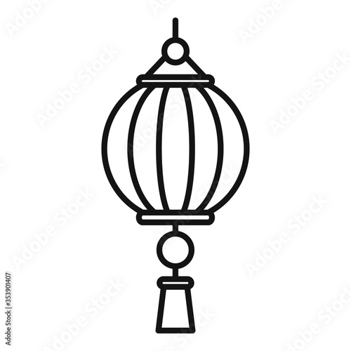 Dragon chinese lantern icon. Outline dragon chinese lantern vector icon for web design isolated on white background
