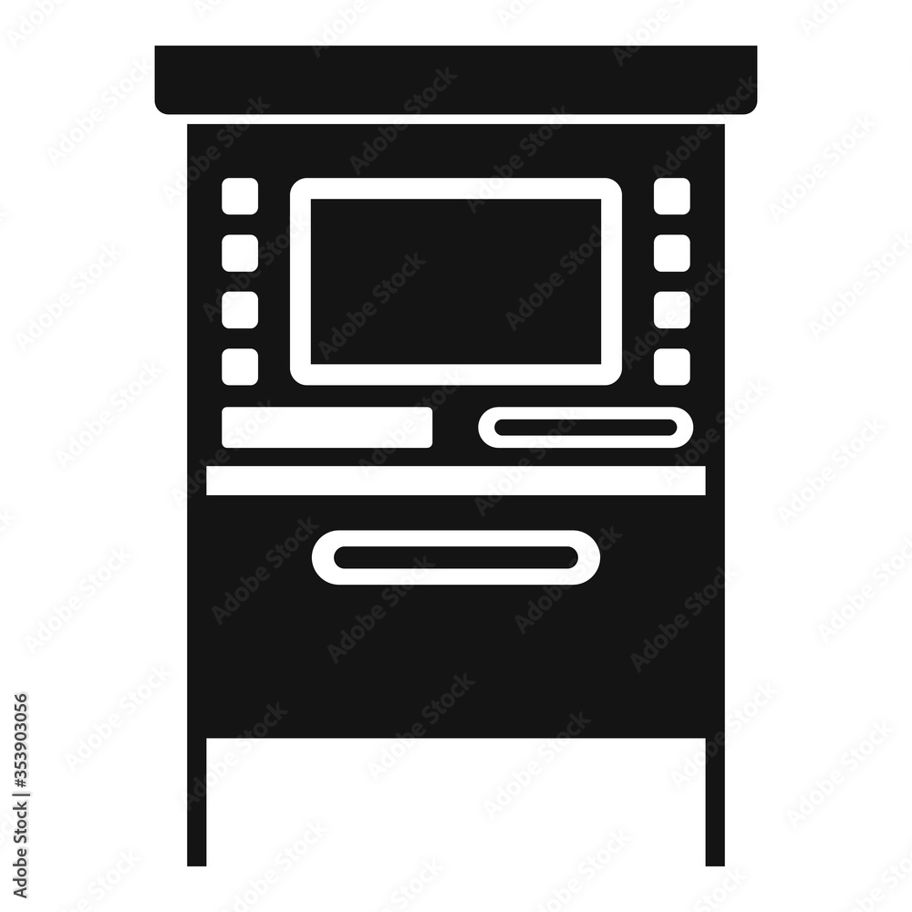 Atm cashpoint icon. Simple illustration of atm cashpoint vector icon for web design isolated on white background Atm cashpoint icon. Simple illustration of atm cashpoint vector icon for web design isolated on white background