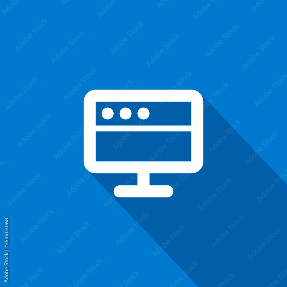 Monitor isolated minimal single flat icon. Gadget line vector icon for websites and mobile minimalistic flat design. Monitor isolated minimal single flat icon. Gadget line vector icon for websites and mobile minimalistic flat design.