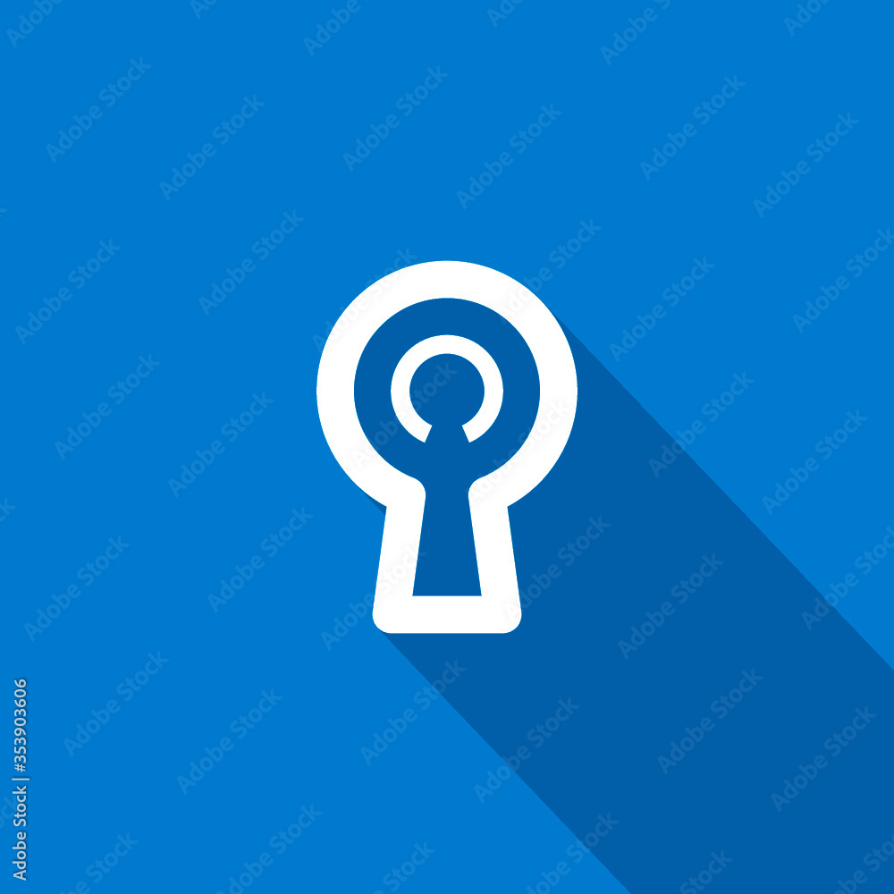 Lock isolated minimal single flat linear icon. Keyhole line vector icon for websites and mobile minimalistic flat design Lock isolated minimal single flat linear icon. Keyhole line vector icon for websites and mobile minimalistic flat design