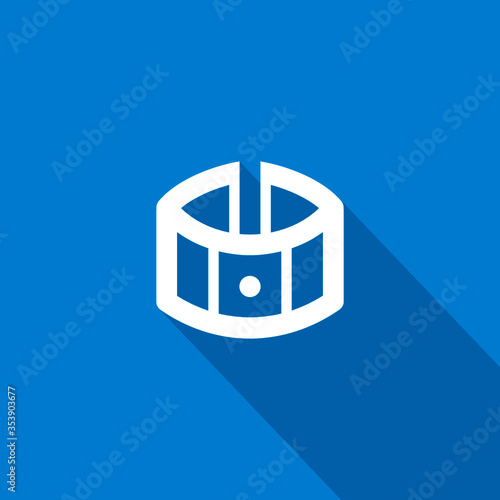 Fitness bracelet isolated line vector icon for websites and apps mobile minimalistic flat design