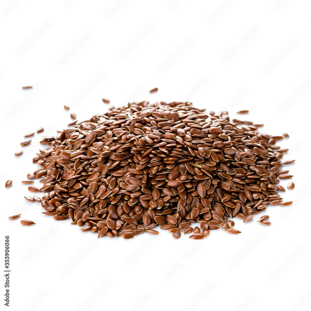 flax seeds isolated on white flax seeds isolated on white