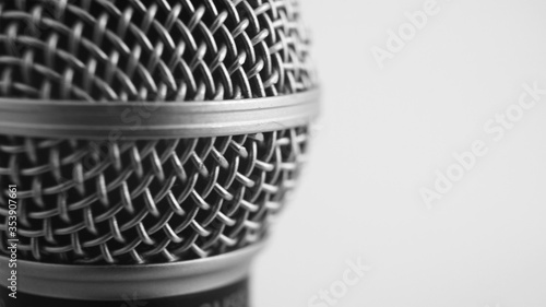 Macro shot of a stage mic professional vocal microphone © CameraCraft