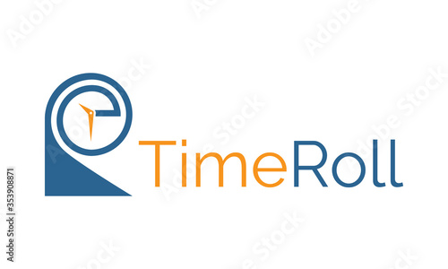 Letter RE Time Roll Logo