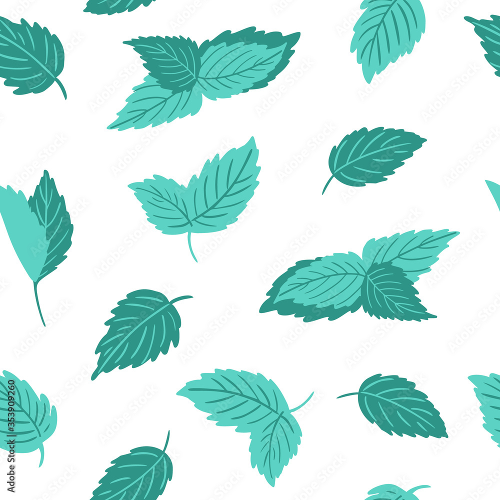 Mint seamless vector pattern Mint seamless vector pattern