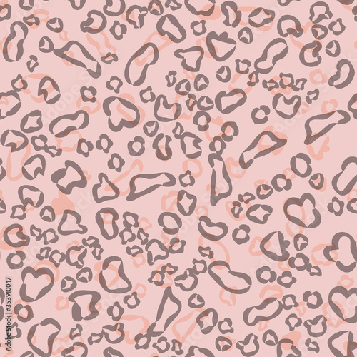 Animal print  leopard skin seamless pattern. Trendy colors