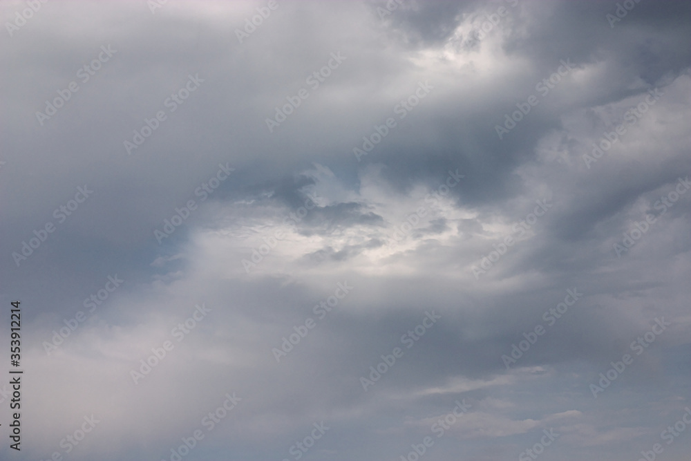 a fragment of the sky on a cloudy spring day