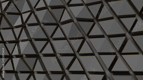 abstract black gold background 3d render