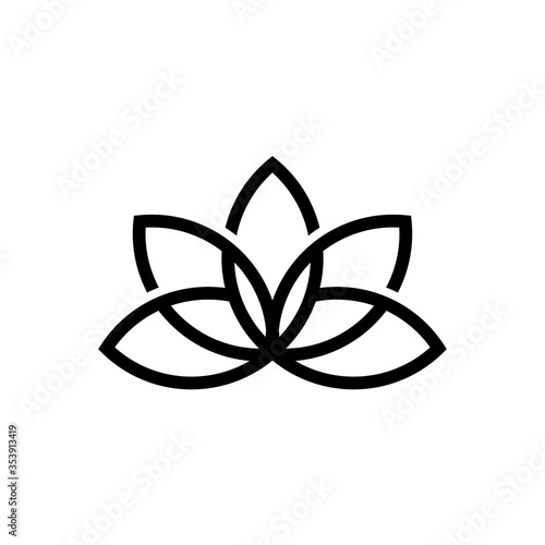 lotus icon logo template lotus vector element