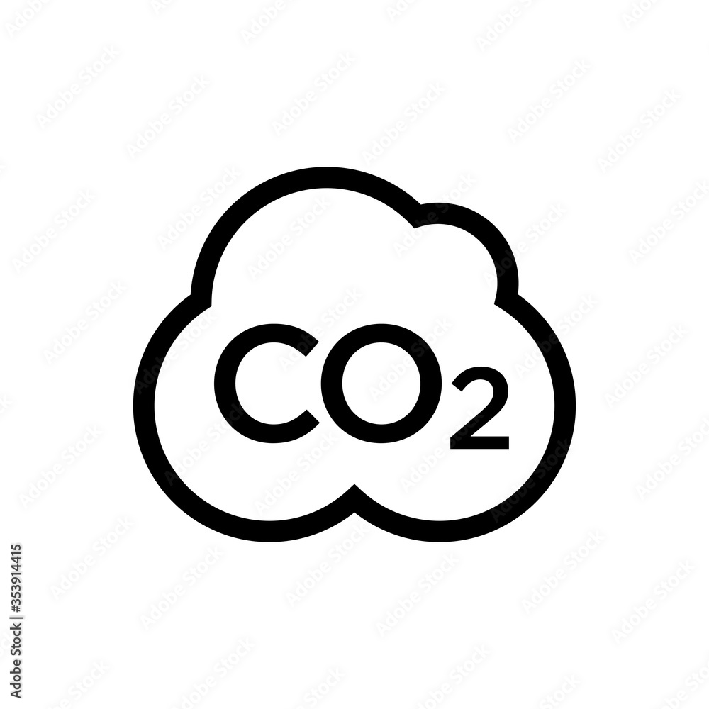 co2 icon template, co2 cloud of carbon gas elements co2 icon template, co2 cloud of carbon gas elements