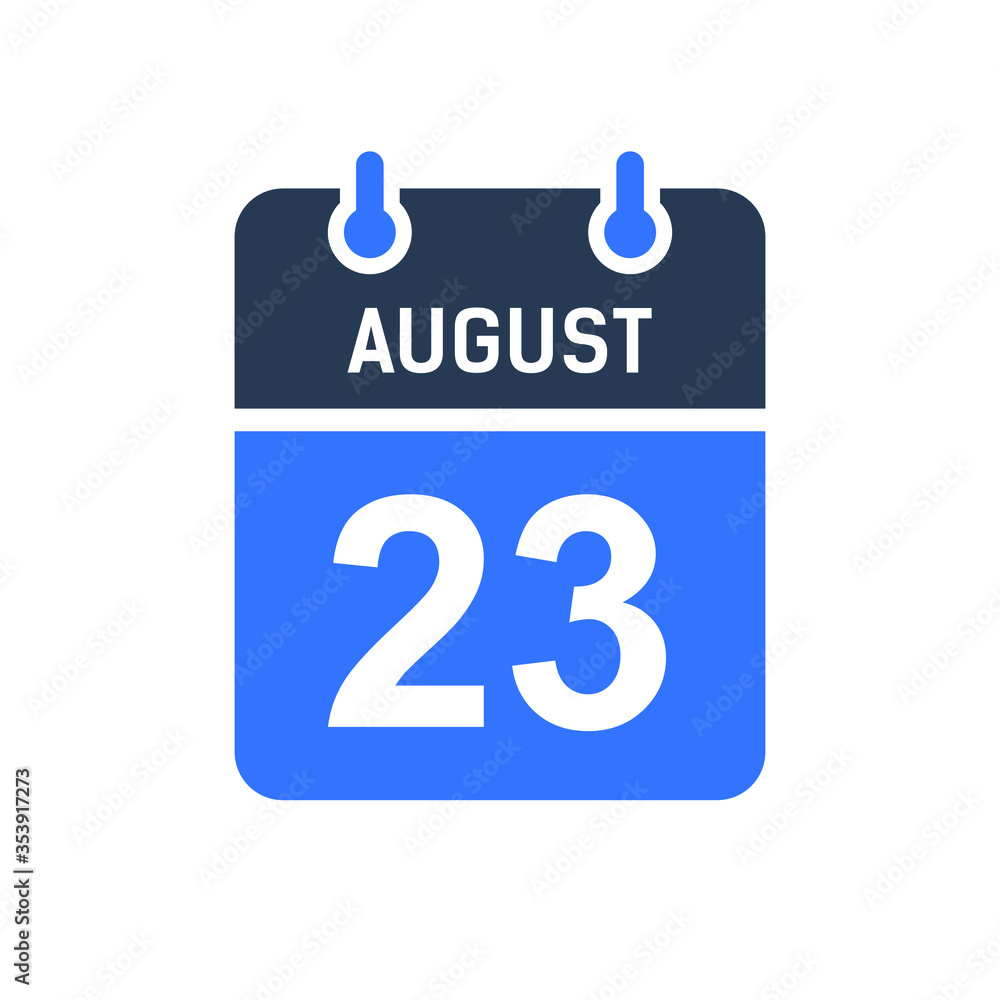 August 23 Calendar Date Icon, Event Date Icon, Calendar Date, Icon Design Vector Graphic August 23 Calendar Date Icon, Event Date Icon, Calendar Date, Icon Design Vector Graphic