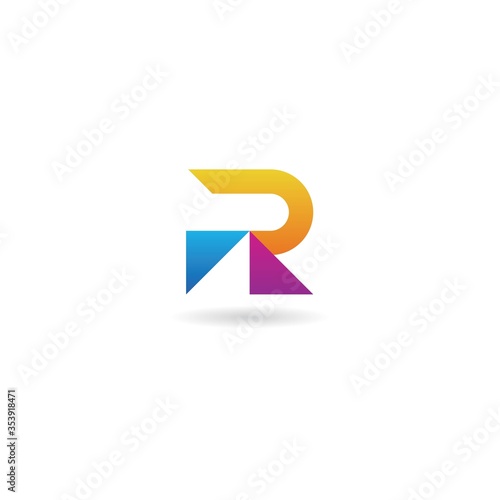 Free Download initial r with abstract logo design vector element template - GFXLoad