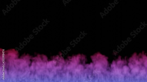 Abstract pink flame on a black background.