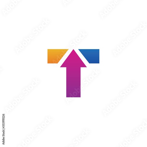 initial t with up logo design vector element template Free Download initial t with up logo design vector element template - GFXLoad