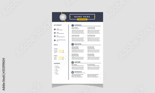 Professional resume (CV) template 