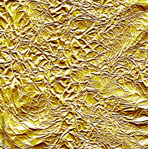 Golden aluminum foil texture
