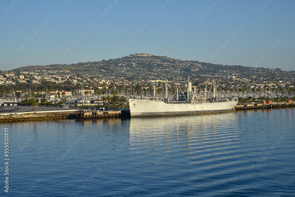 boats in the port, San Pedro,  Pacific ocean, USA